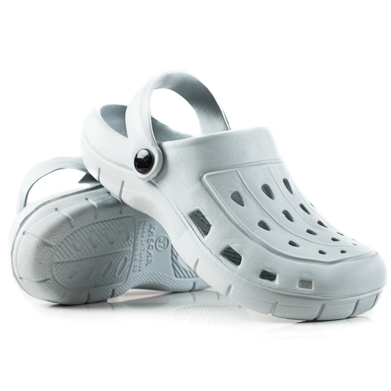 TRENDI Hellgraue Hausschuhe