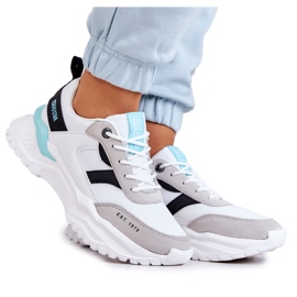 Damen Sportschuhe Big Star JJ274A412 Weiß und Schwarz blau