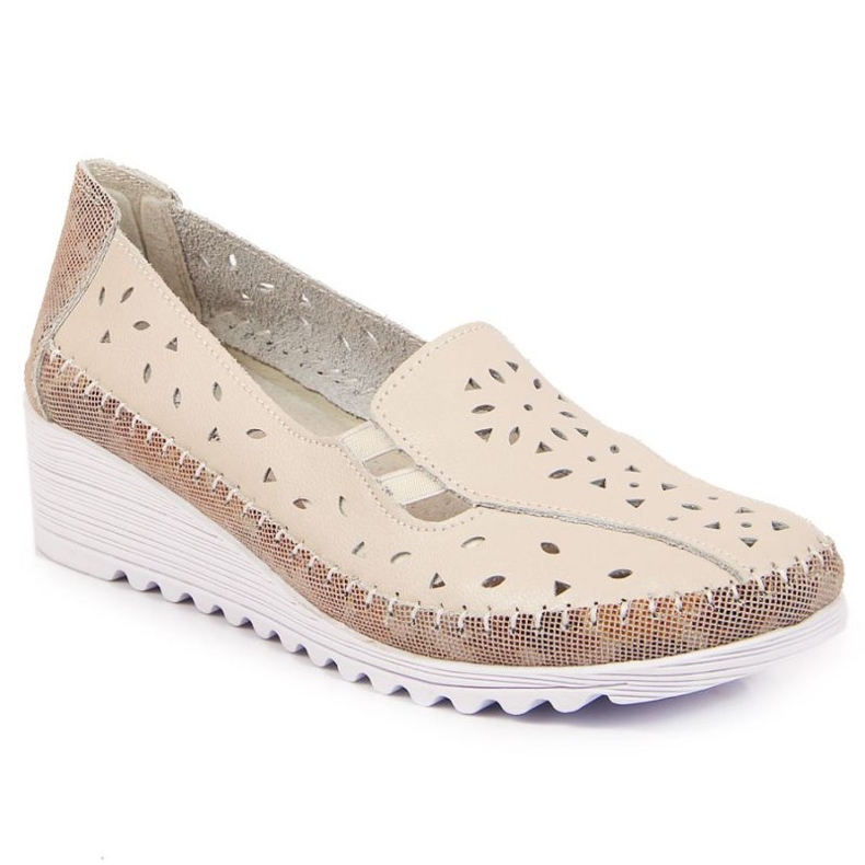 Keilschuhe aus Leder beige T.Sokolski W SCA156