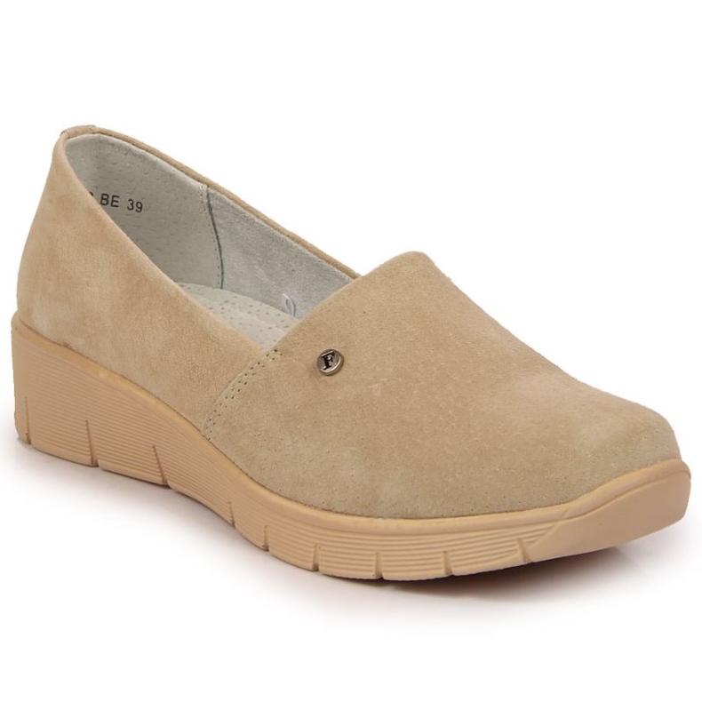 Lederschuhe auf dem Keil Filippo W PAW343B beige