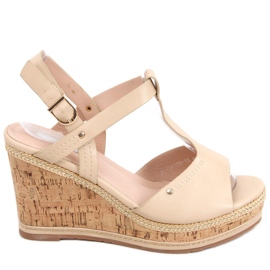 Keilsandalen Nancy Beige