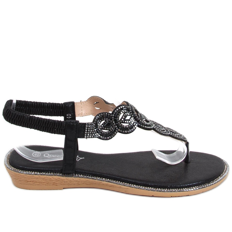 Saida Schwarze Flip-Flops
