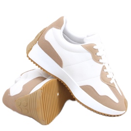 Adem Khaki-Trainer beige weiß