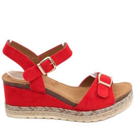 Espadrilles auf den Keilsandalen Boseda Red rot