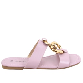 Hausschuhe mit Saud Purple-Kette rosa