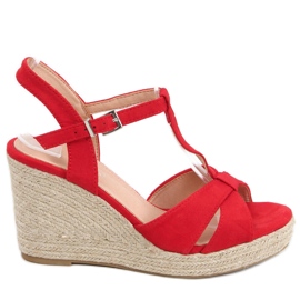 Sandalen Espadrilles auf dem Keil Basam Red rot