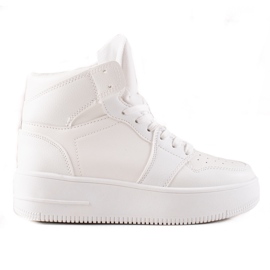 Renda High-Top-Turnschuhe auf der Plattform weiß