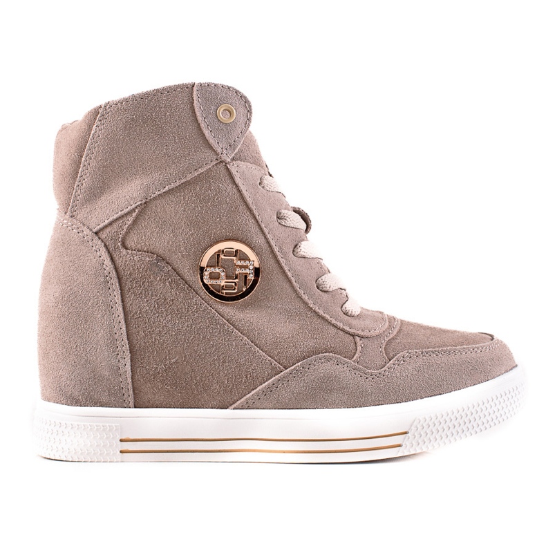 Filippo Keilsneaker aus Leder beige