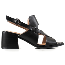 Sandaletten aus Leder LA.FI schwarz