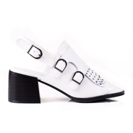 Ledersandalen mit Jets LA.FI weiß