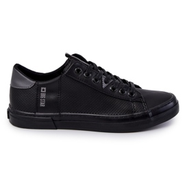 Herren Leder Sneakers Big Star JJ174227 Schwarz