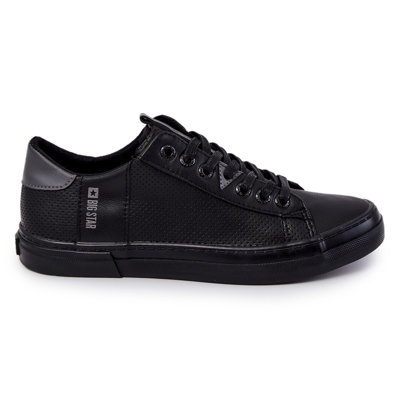 Herren Leder Sneakers Big Star JJ174227 Schwarz