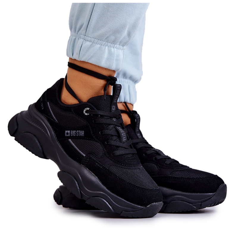 Damen Turnschuhe Sportschuhe Big Star JJ274578 Schwarz