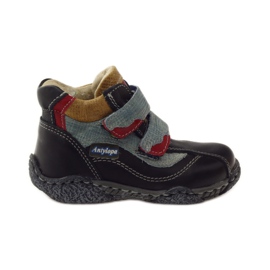Antylopa Babyschuhe mit Klettverschluss Antilope marineblau schwarz rot
