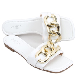 Hausschuhe mit einer Kette Jasira White weiß