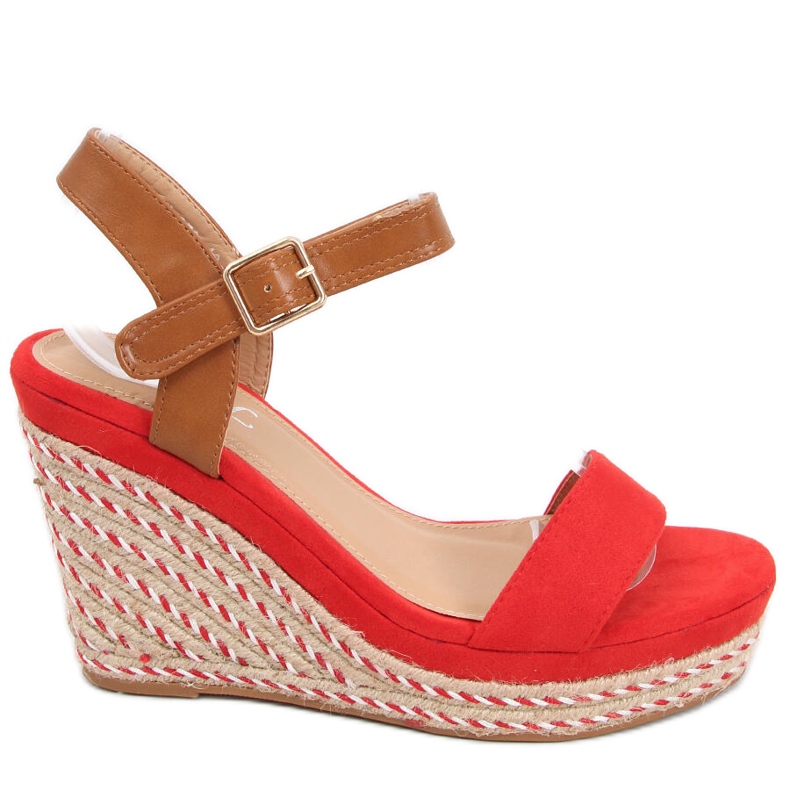 Keilsandalen Zahia Rot