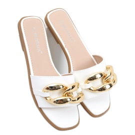 Hausschuhe mit einer Kette Dalia White weiß