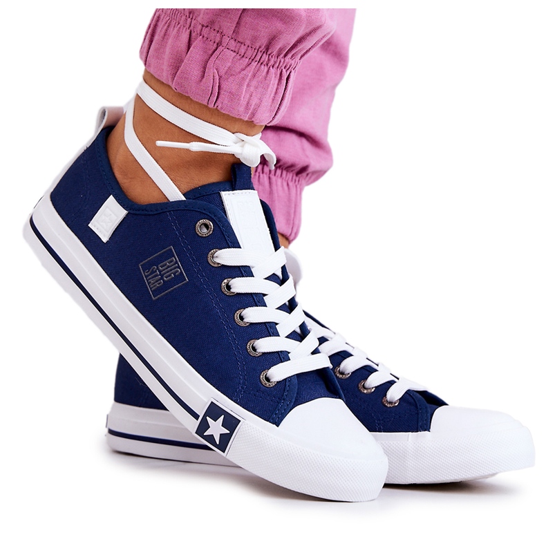 Klassische Low Sneakers Big Star JJ274256 Marineblau