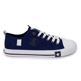 Herren Low Sneakers Big Star JJ174138 Marineblau