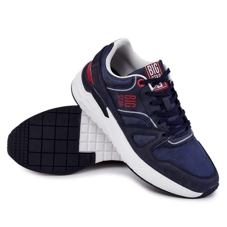 Herren Sneakers Big Star JJ174277 Marineblau