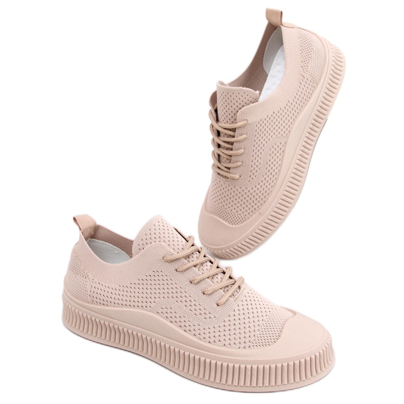 Posten Khaki Sockensneaker für Damen beige