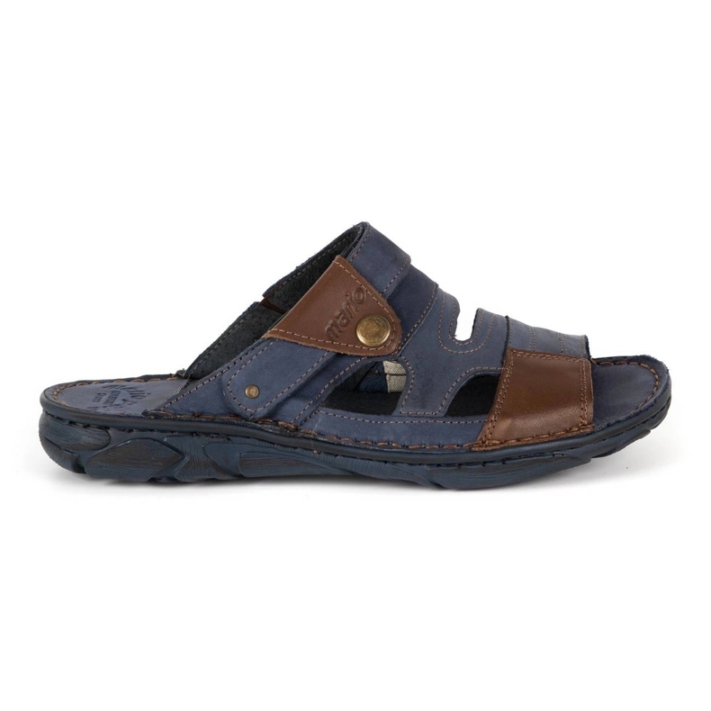 Olivier Herren-Lederhausschuhe 460MP marineblau