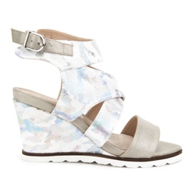Filippo DS175 / 18 Sl silberne Sandalen grau mehrfarbig