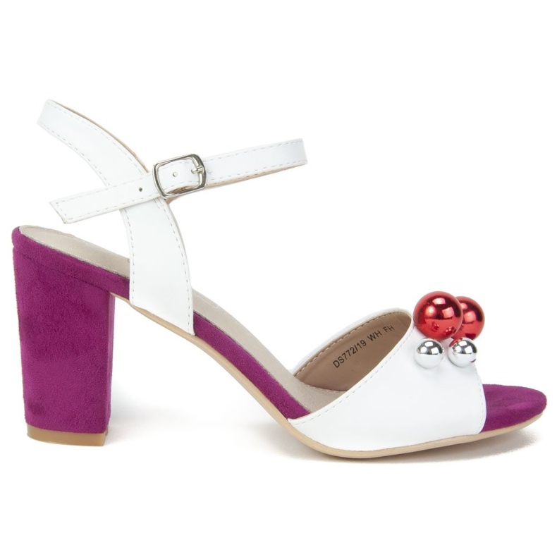 Filippo DS772 / 19 Wh Fh weiße Sandalen rosa