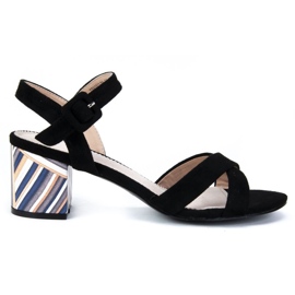 Filippo DS818 / 19 Bk Schwarze Sandalen