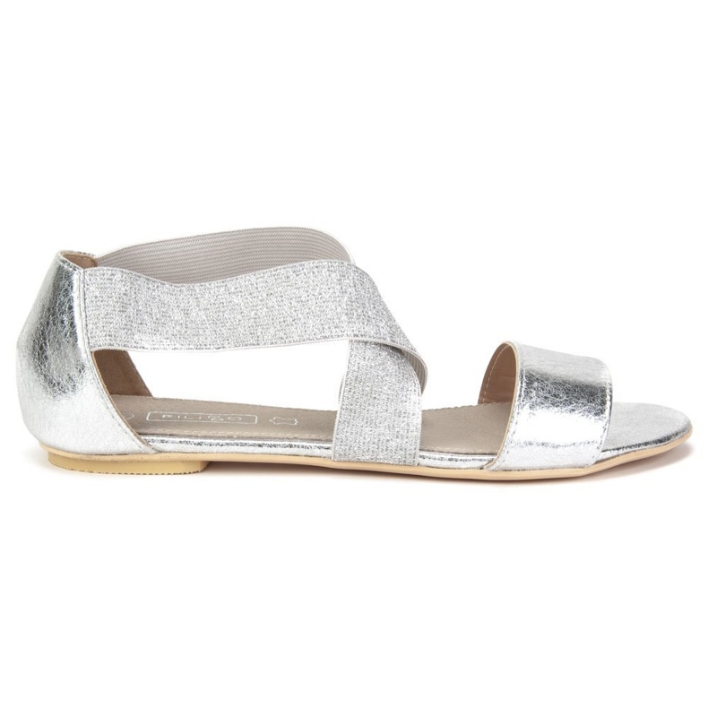 Filippo DS780 / 19 Si Silberne Sandalen silber- grau golden gelb