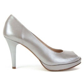 Filippo 749 Pearl Mimosa 7 graue Pumps silber-