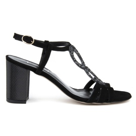 Sandalen Filippo 1453 schwarzes Wildleder