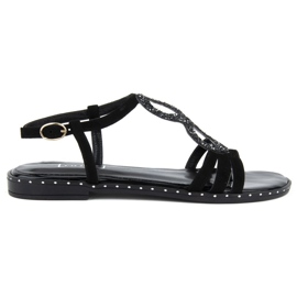Sandalen Filippo 1453N schwarzes Wildleder
