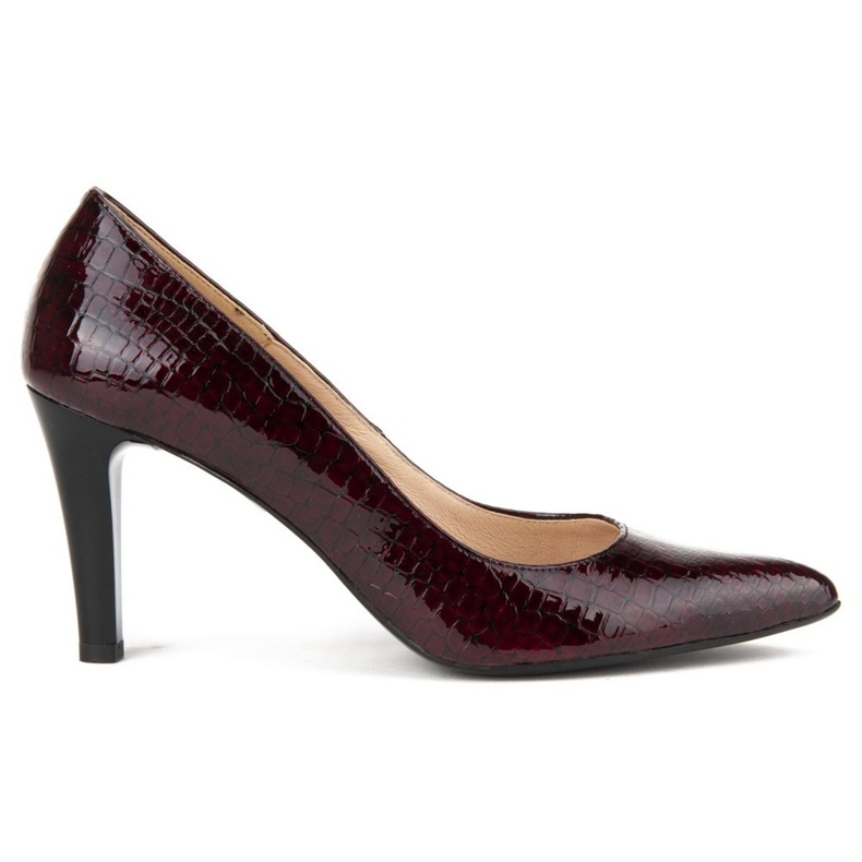 Filippo F155 Bordo Krokodilpumps rot