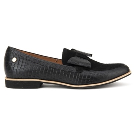 Filippo 04099-61 / 00-1 Schwarze Krokodilschuhe