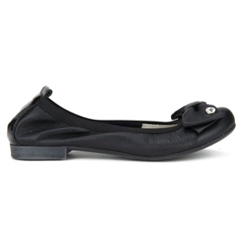 Filippo 477 Black Grain Ballerinas schwarz
