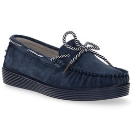 Lederhalbschuhe Filippo DP1200 / 20 Nv marineblau