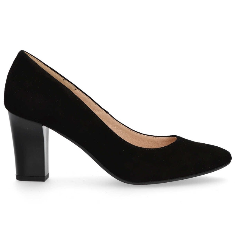 Pumps aus schwarzem Wildleder Filippo F637 beige