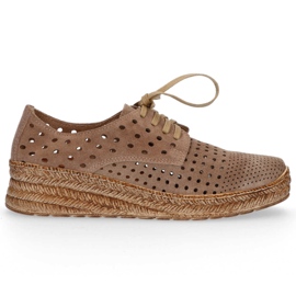 Filippo 20071 Velour Taupe Schuhe braun