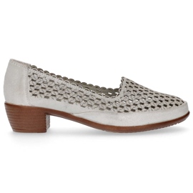 Lederschuhe Filippo DP748 / 20 Si Silber