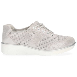 Lederschuhe Filippo DP028 / 20 Si Silber grau
