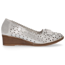 Lederschuhe Filippo DP752 / 20 Si Silber