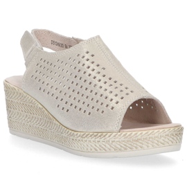 Filippo DS1249 / 20 Si silberne Sandalen beige grau