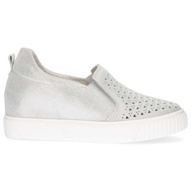 Lederschuhe Filippo DP1398 / 20 Si Silber