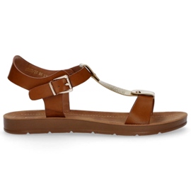 Filippo DS105 / 20 Br braune Sandalen gelb