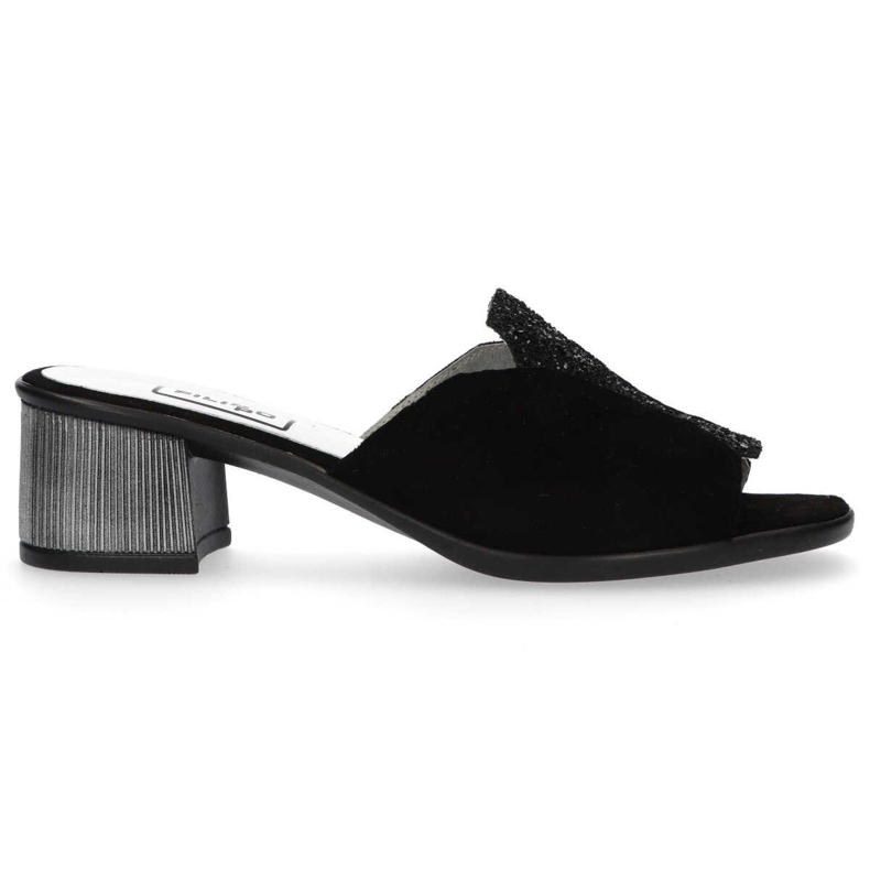 Filippo Hausschuhe 1442 Schwarz Wildleder Pailletten
