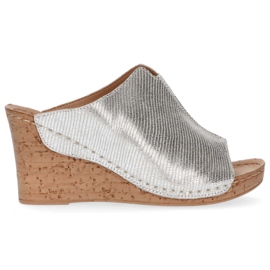 Lederhausschuhe Filippo DK786 / 20 Si silber