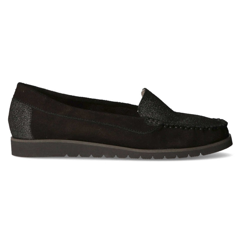 Filippo 10065 Loafer schwarz + silberner Glitzer