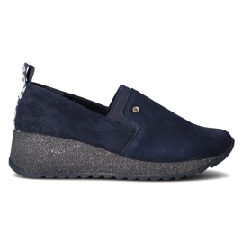 Lederturnschuhe Filippo DP1500 / 20 Nv T marineblau
