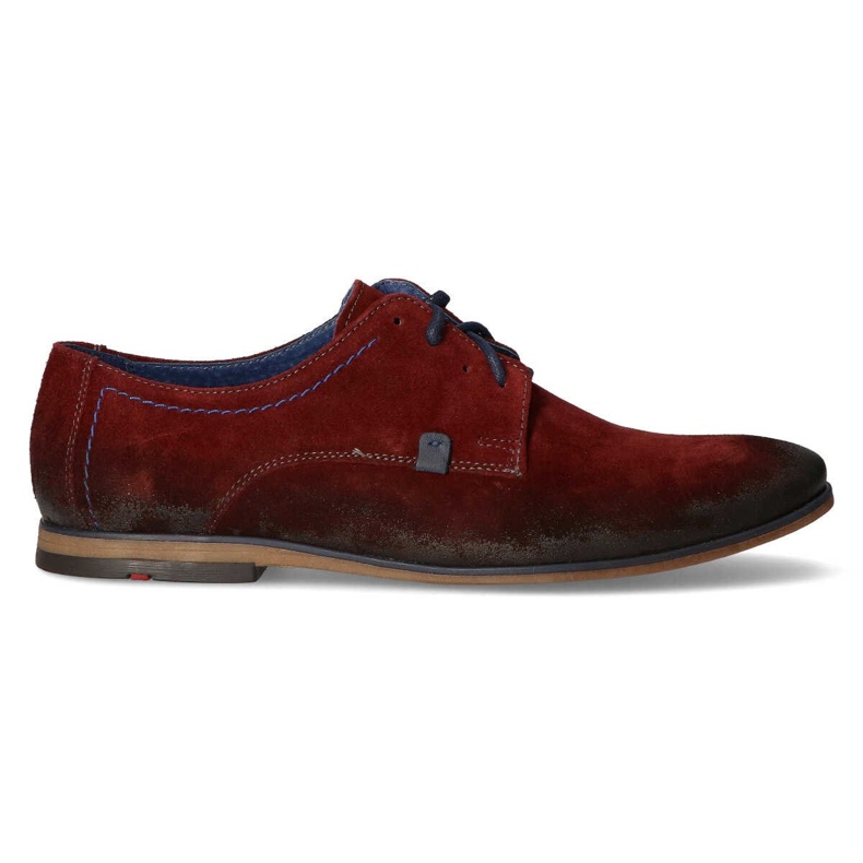Lederschuhe Filippo 239 Burgund Velours rot